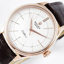 【ホワイト、39mm】【非常にクラシック】ロレックス チェリーニ  M50505-0020 コピー時計